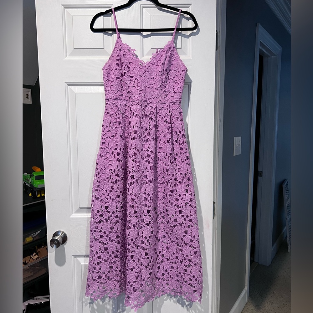 ASTR Crochet Lace Midi Dress